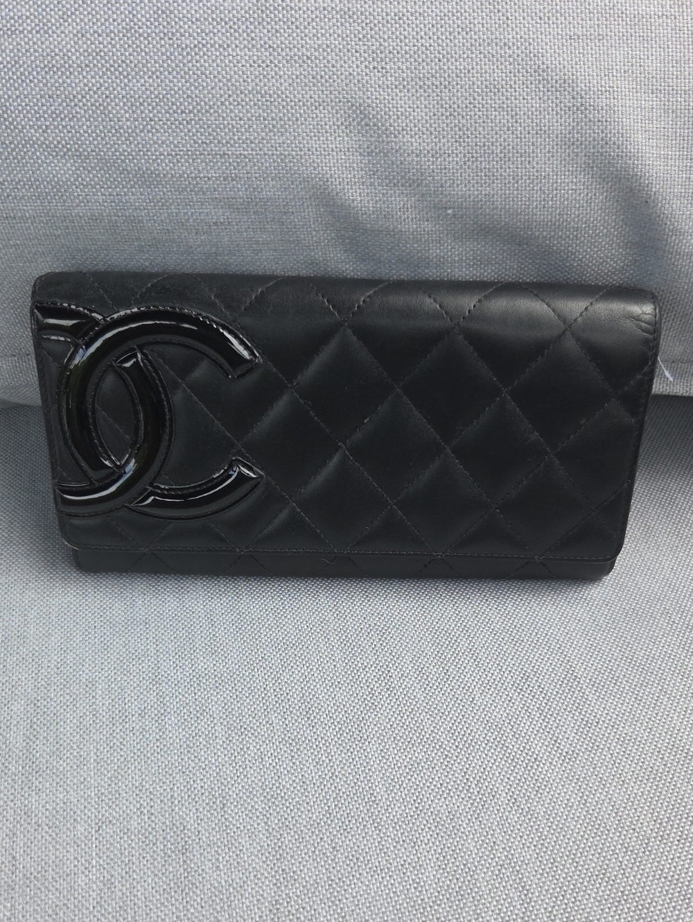Chanel Classic Flap Wallet Quilted in Black & Pink
